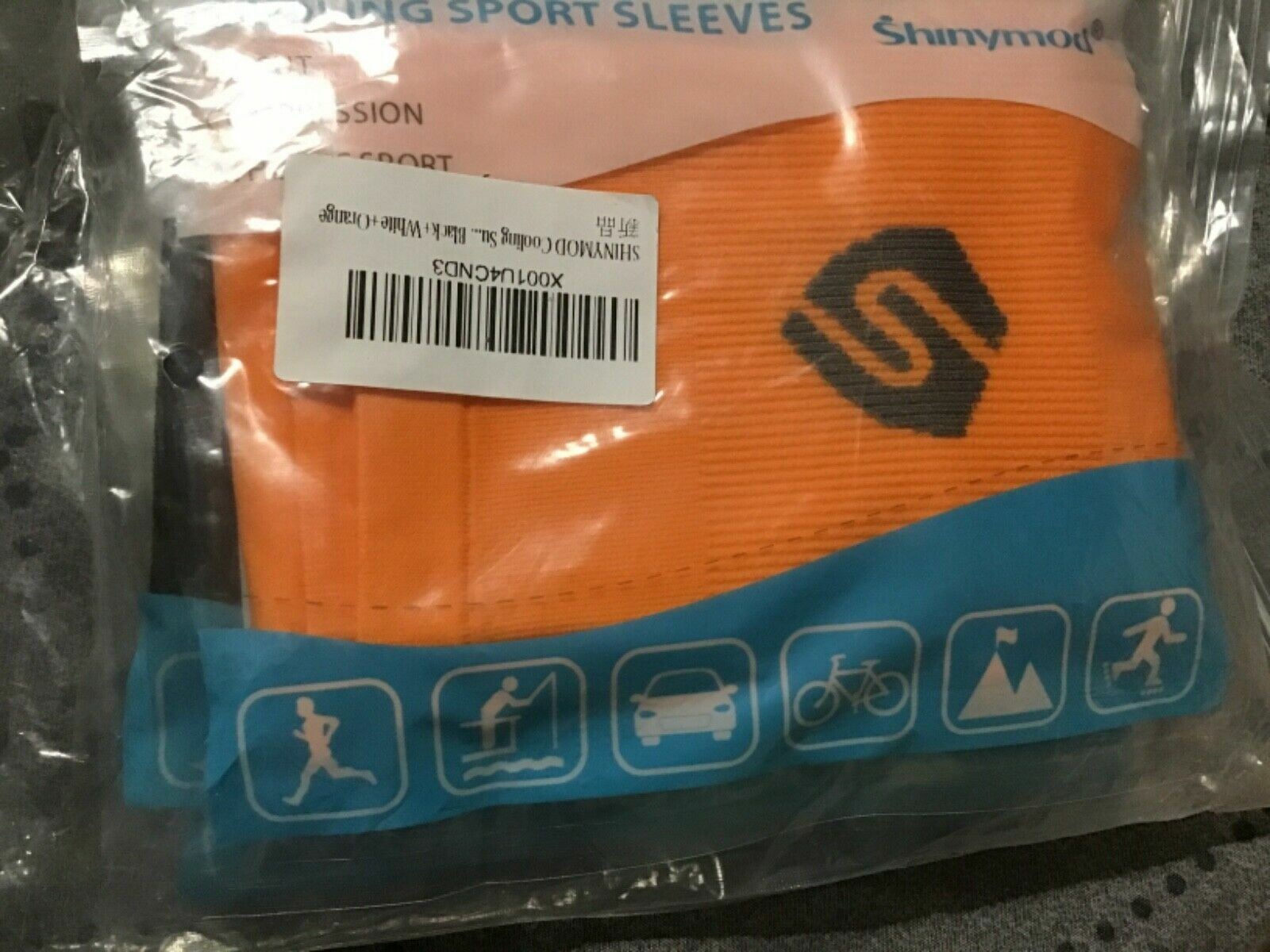 Shinymod cooling sleeves black 3 pack white and orange new
