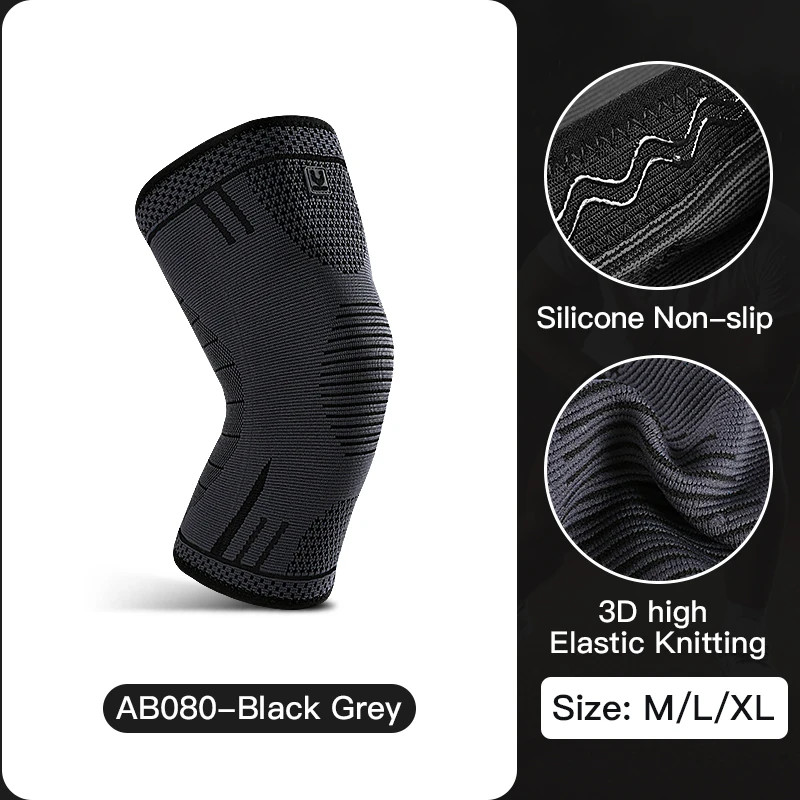1 Pcs Compression Knee Support Sleeve Elastic Breathable Knee Pads Brace Springs
