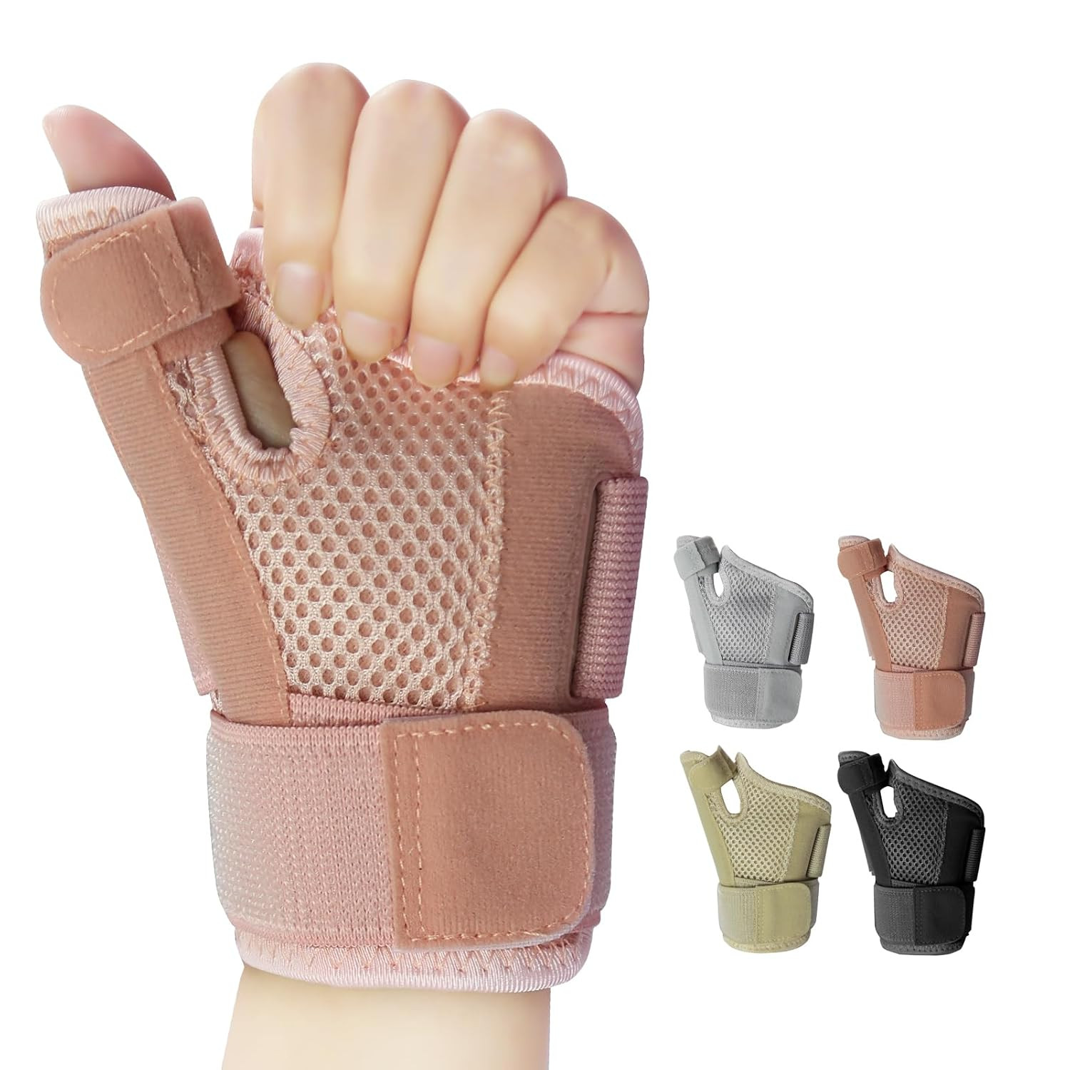 Thumb Brace Left Hand,Spica Splint,Wrist Guard,One Size,Pink | Hand Brace for…