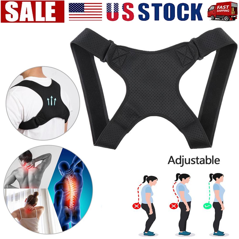 1-2Set Posture Corrector, Back Brace for Men Women,Fully Adjustable Straightener