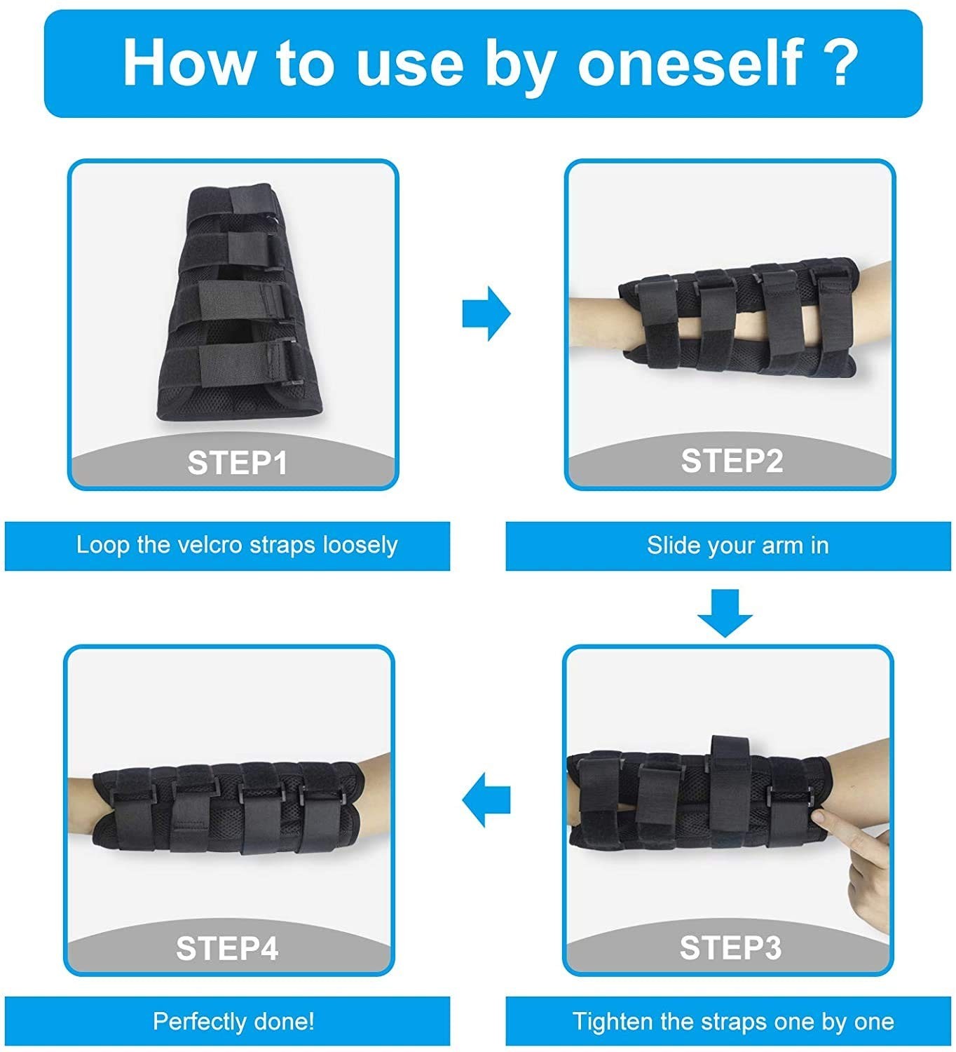 Adult Kid Elbow Brace Splint Cubital Tunnel Syndrome Adjustable Elbow Support