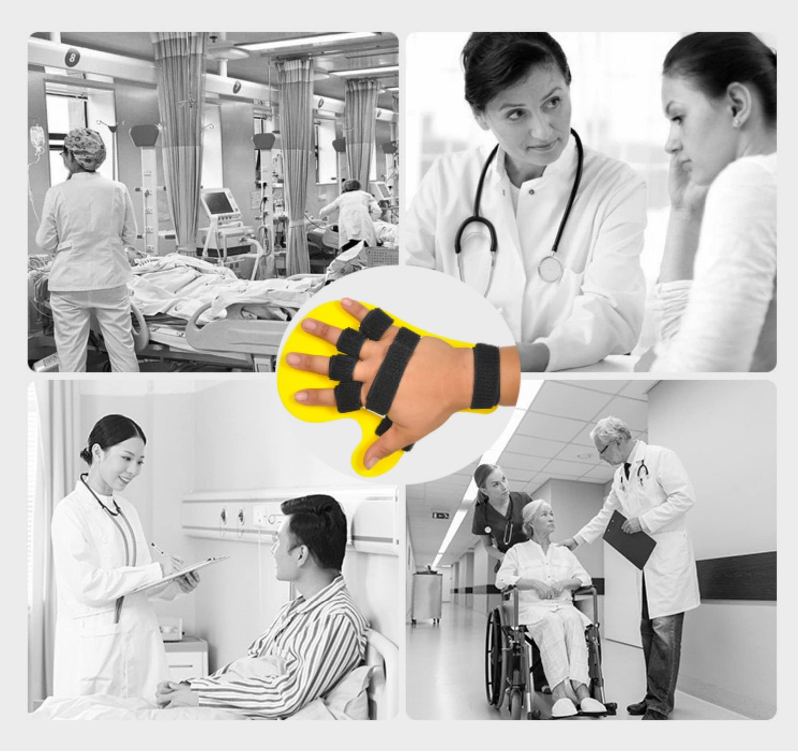 Finger Orthotics, Extended Type Fingerboard Stroke Hand Splint Training Suppo…