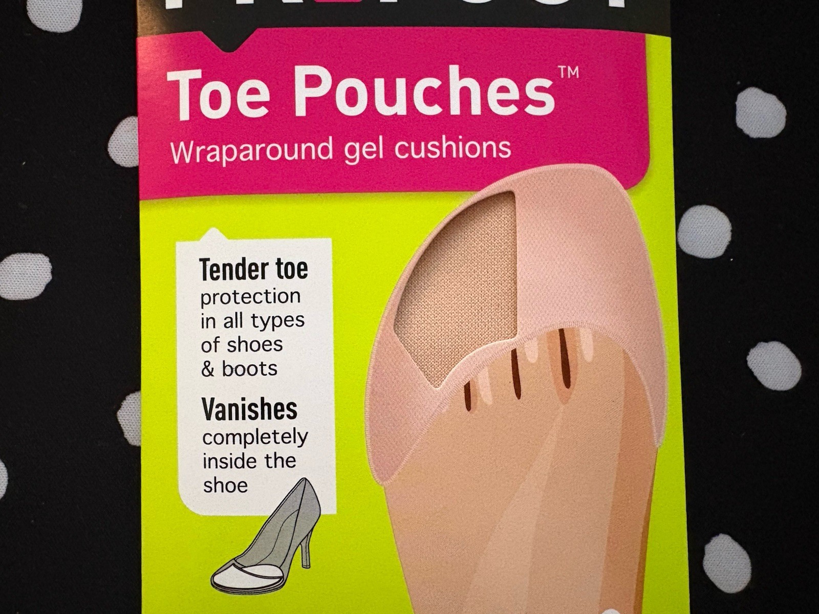 Profoot Toe Pouches for Pain Relief Gel Cushions Tender Toe Protection Fits 6-10