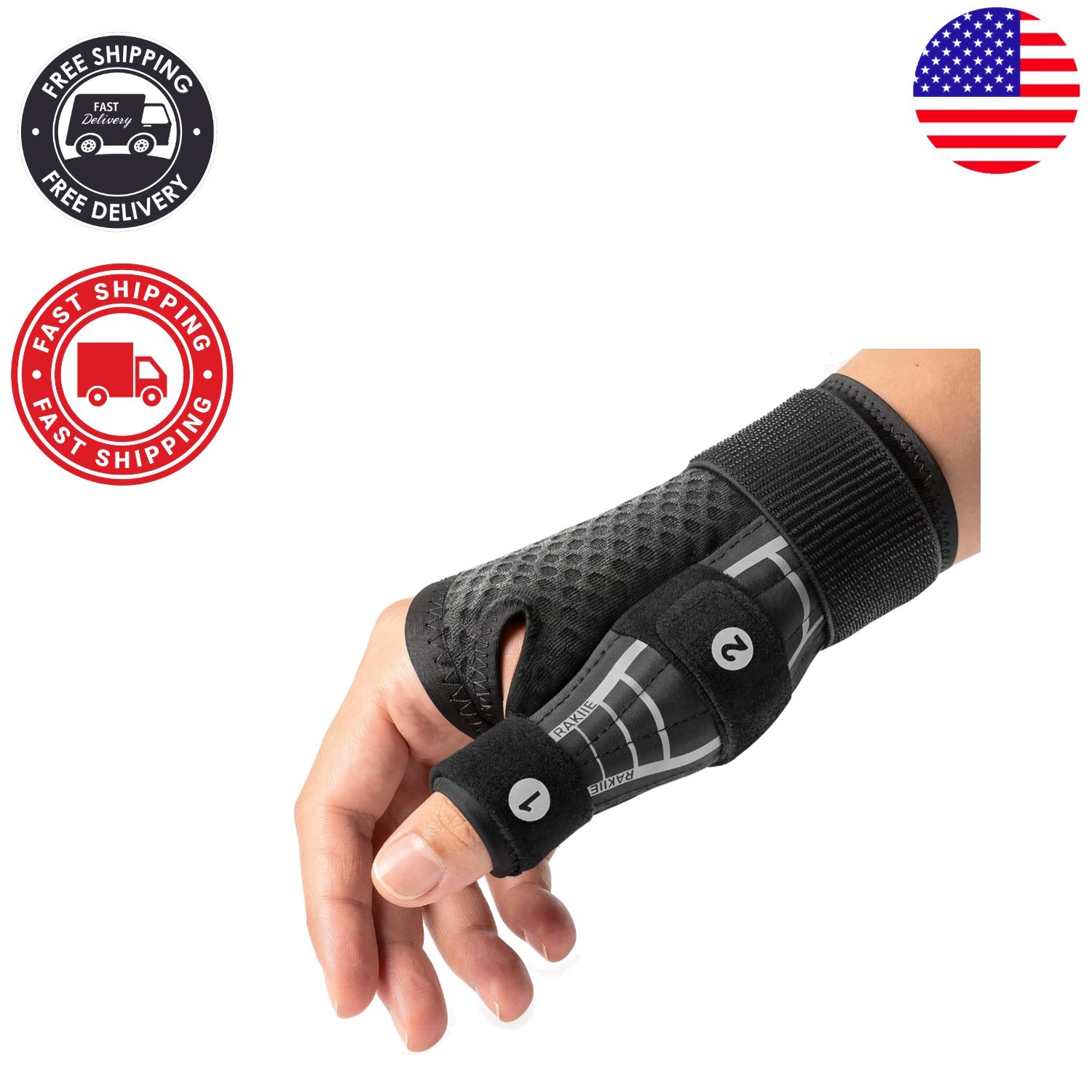 Breathable Carpal Tunnel Wrist Brace – Gray S/M with Flexible Thumb Support