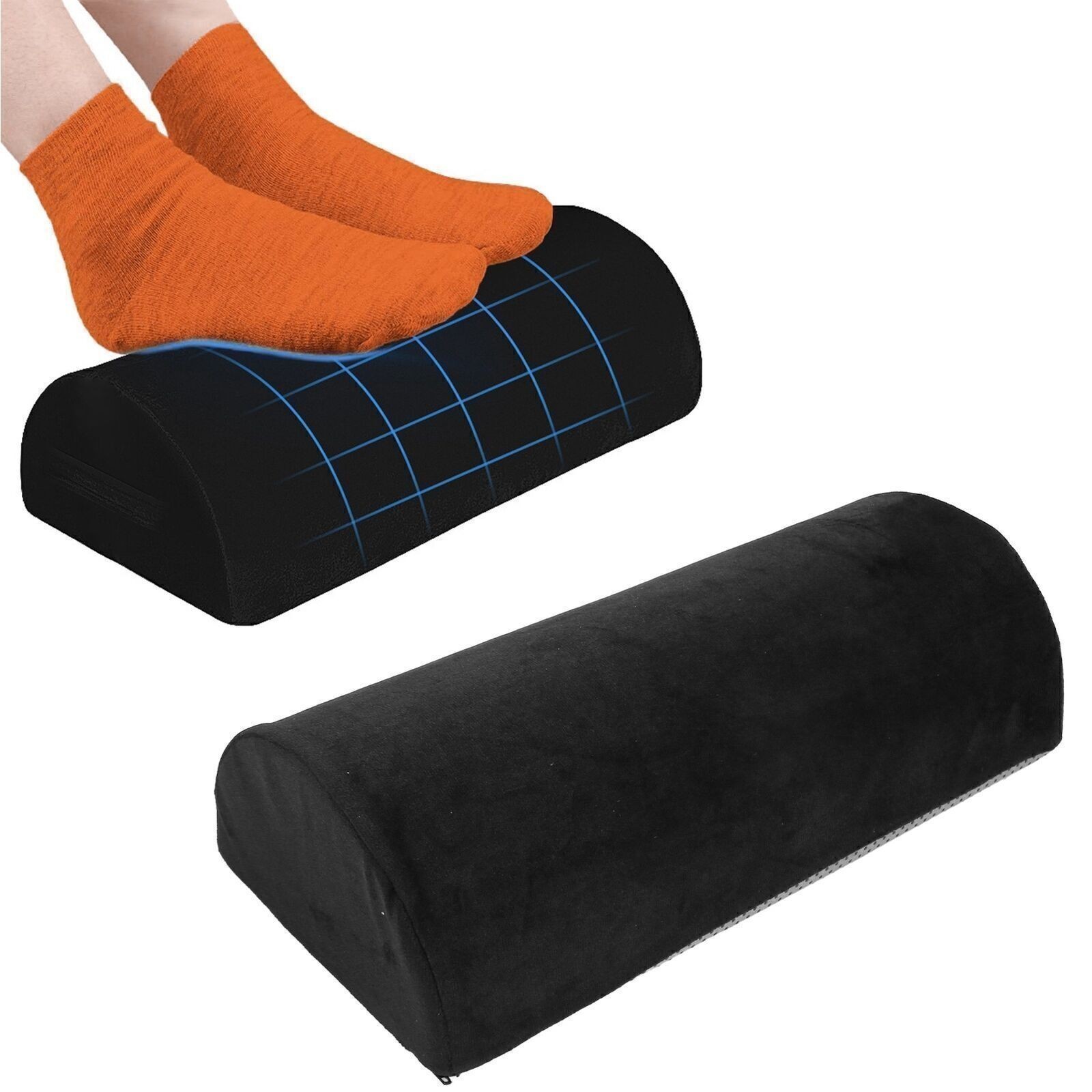 Half Moon Pillow Black Ankle Knee Neck Lumbar Support Cushion Elderly People