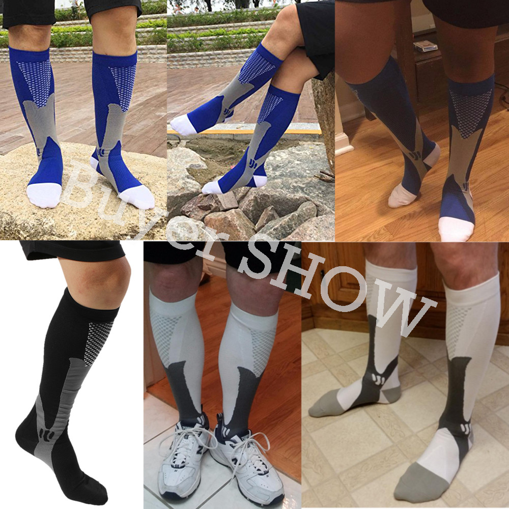 Copper Compression Socks Men Women Calf Shin Leg Running Fitness Sleeve