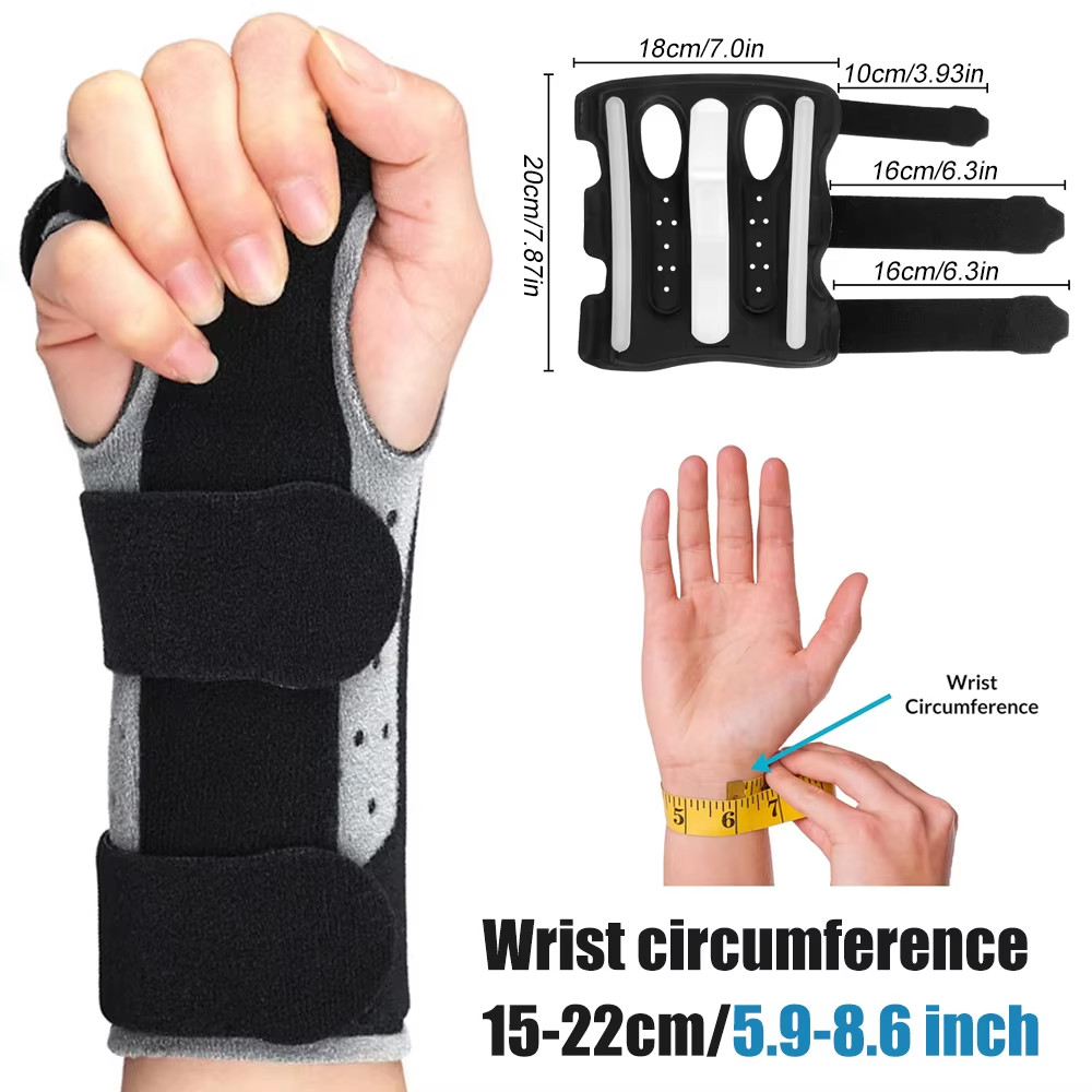 1PC Wrist Brace for Carpal Tunnel, Adjustable Night Wrist Support Brace with Spl
