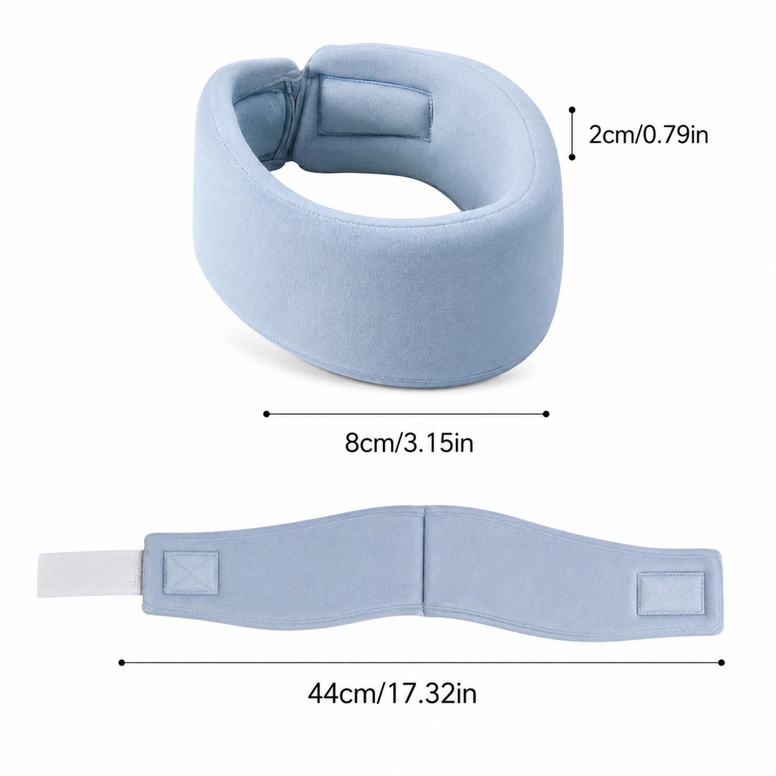 2pcs Adjustable Neck Brace Neck Support Collar 360° Surround Support