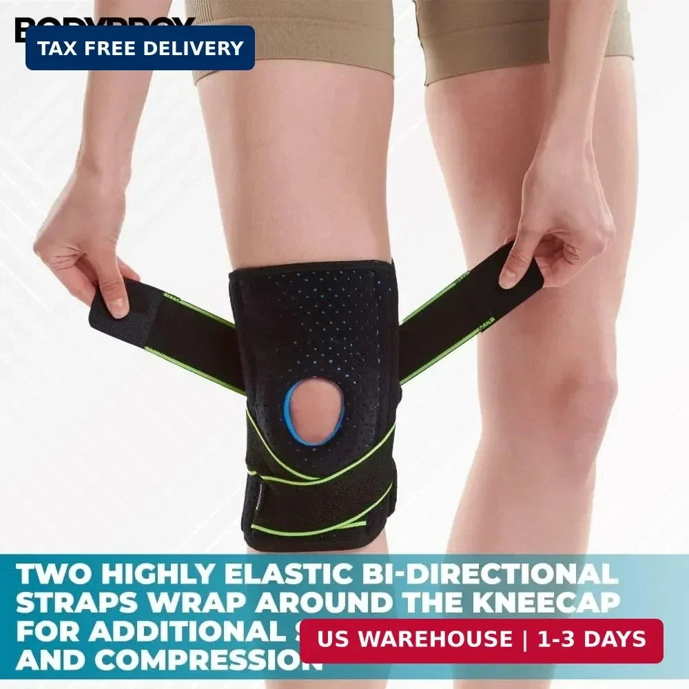 Bodyprox Knee Brace w/ Side Stabilizers & Patella Gel Pads for Knee Support S/M