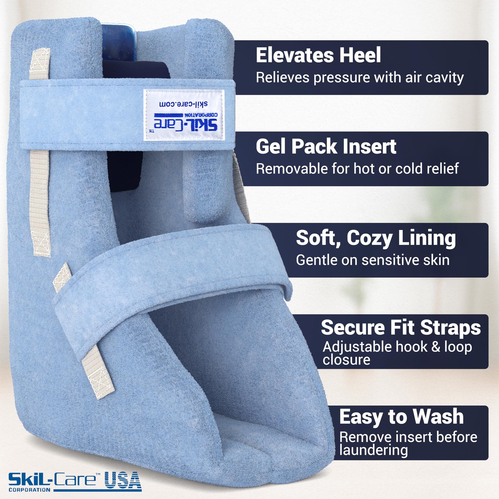 Skil Care Orthopedic Heel Float Boot with Cooling Gel for Ulcer Prevention
