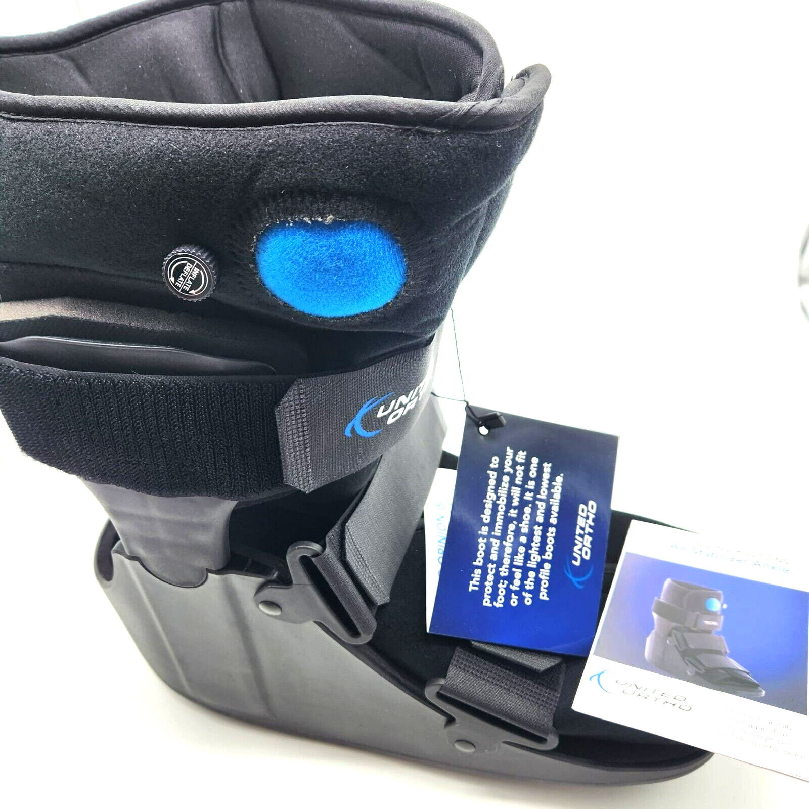 United Ortho Short Air Cam Walker Fracture Boot X-LARGE Foot Ankle Black