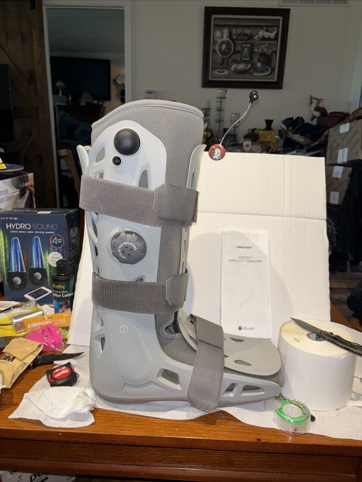 Aircast AirSelect Soft Strike Walker Boot XL Gray w/ Hook & Loop Closure by DJO