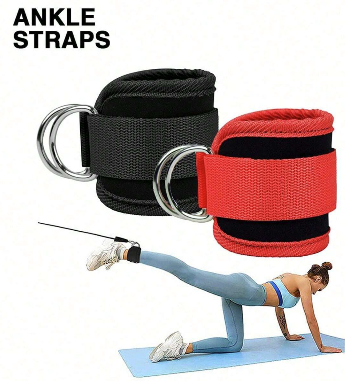 Fitness Ankle Strap Leg Training Cuff Glute Cable Kickback Gym Accessory Gift