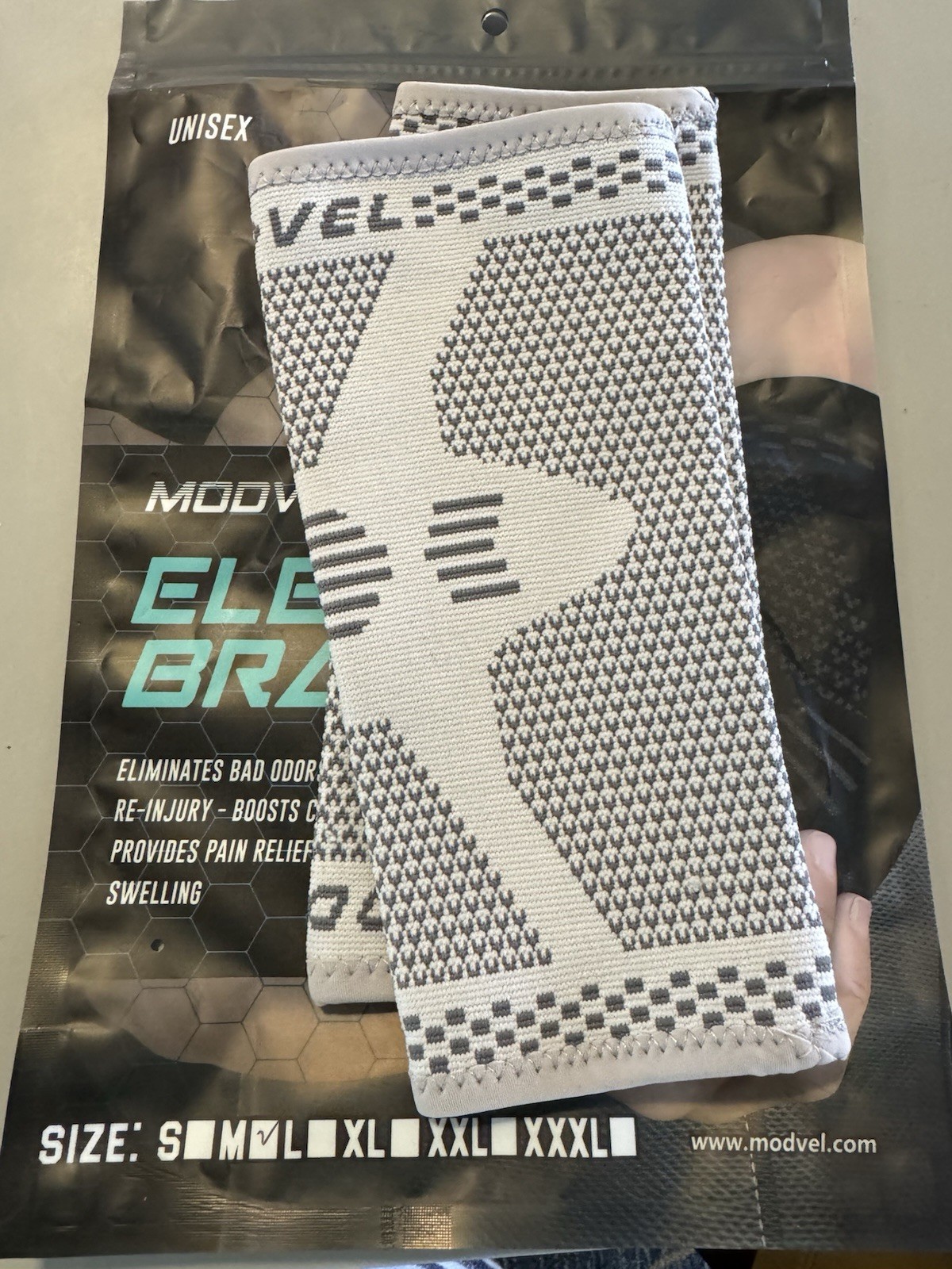 NWT Modvel 2 Pk Elbow Brace Compression Support Sleeve for Joint Pain Relief