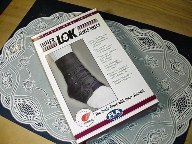 FLA Orthopedic 40-5111LBLK, Swede-O. Innerlok 8 Ankle Brace, Black XL NEW IN BOX