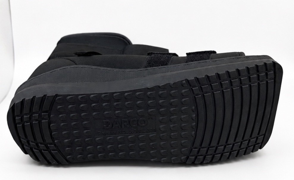 DARCO SLIMLINE CAST BOOT Shoe Black Square Toe SIZE M Post-Op [Medical Boot]