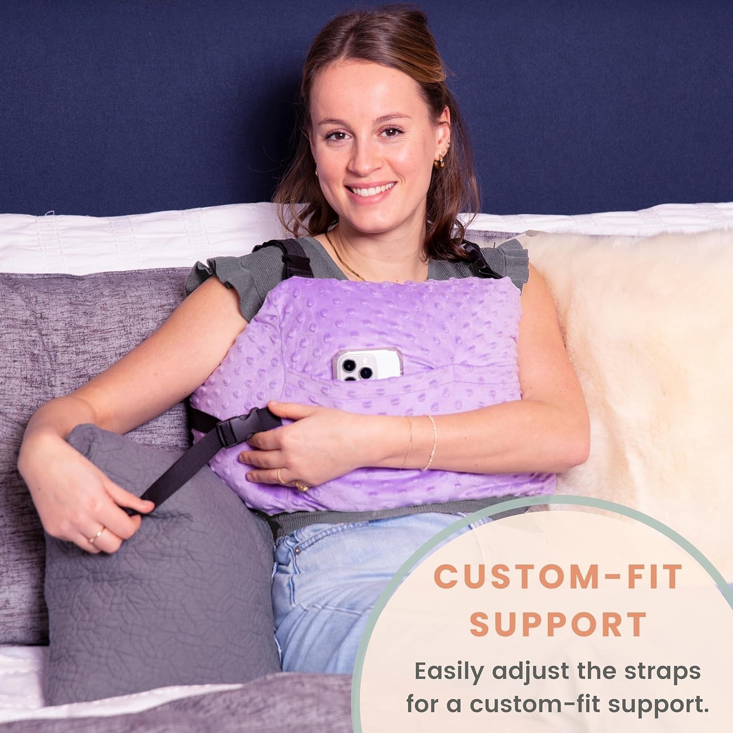 Post Mastectomy Pillow – Post Surgery Pillow for Car, Breast Reduction & Augment