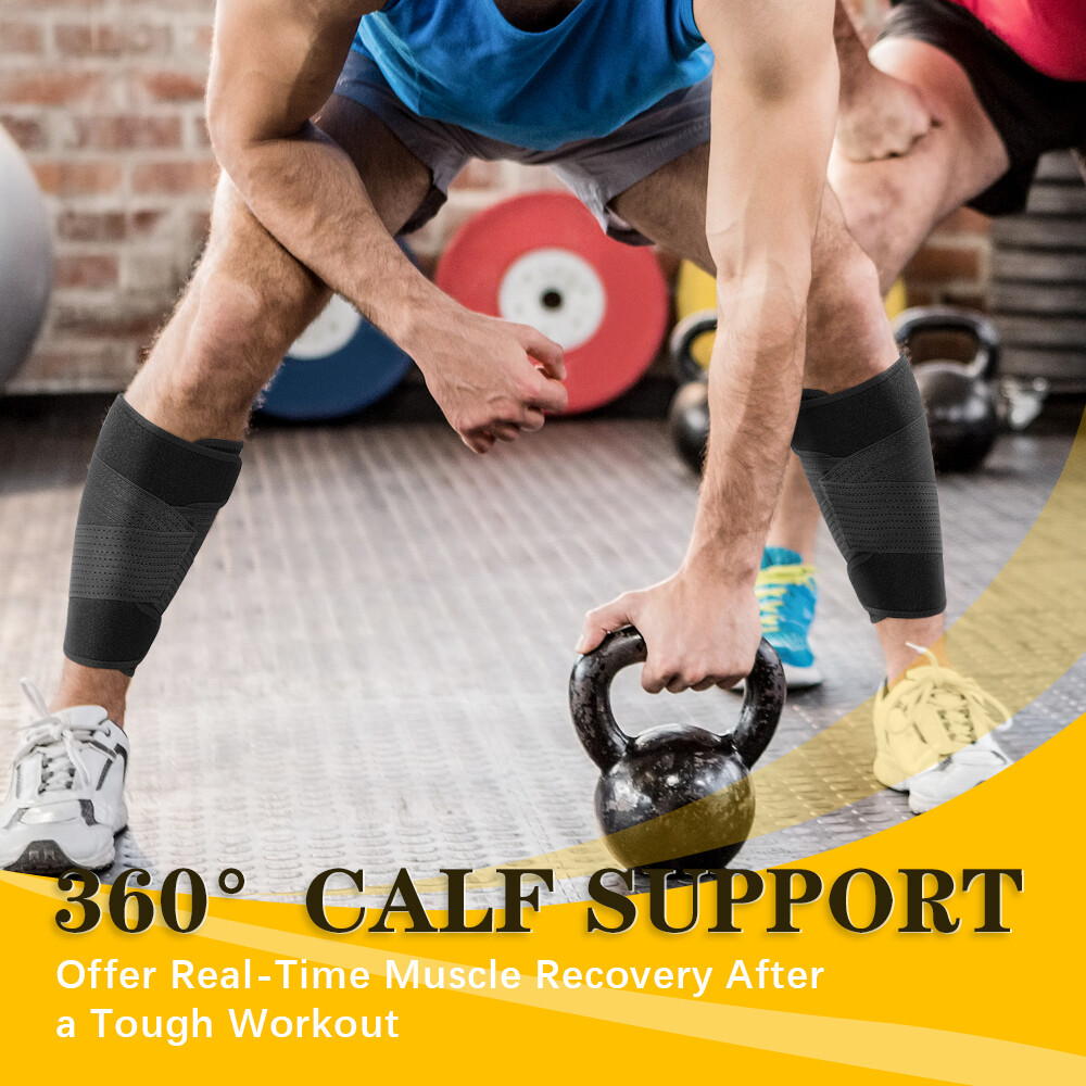 Calf Support Brace Adjustable Shin Splint Compression Calf Wrap Swelling Sleeves