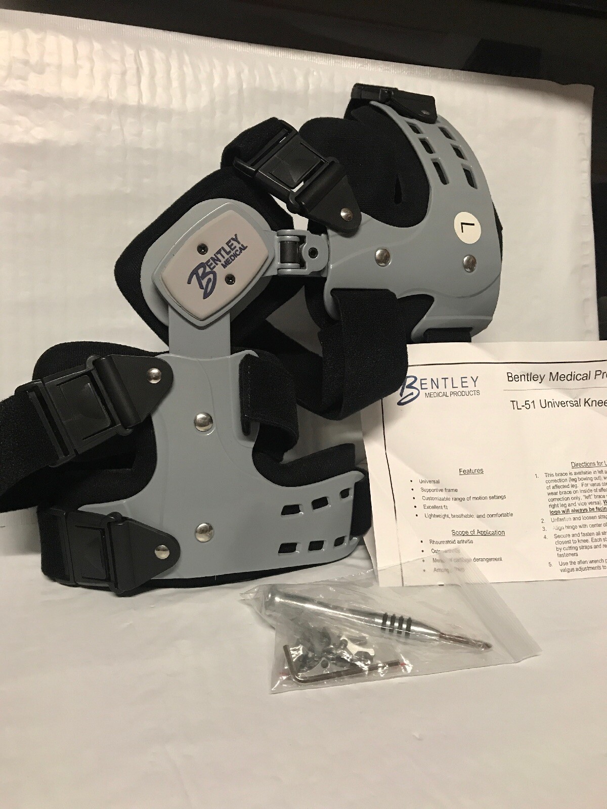Bentley Medical Products Universal Knee Brace TL-51 One Left Medial Knee Brace