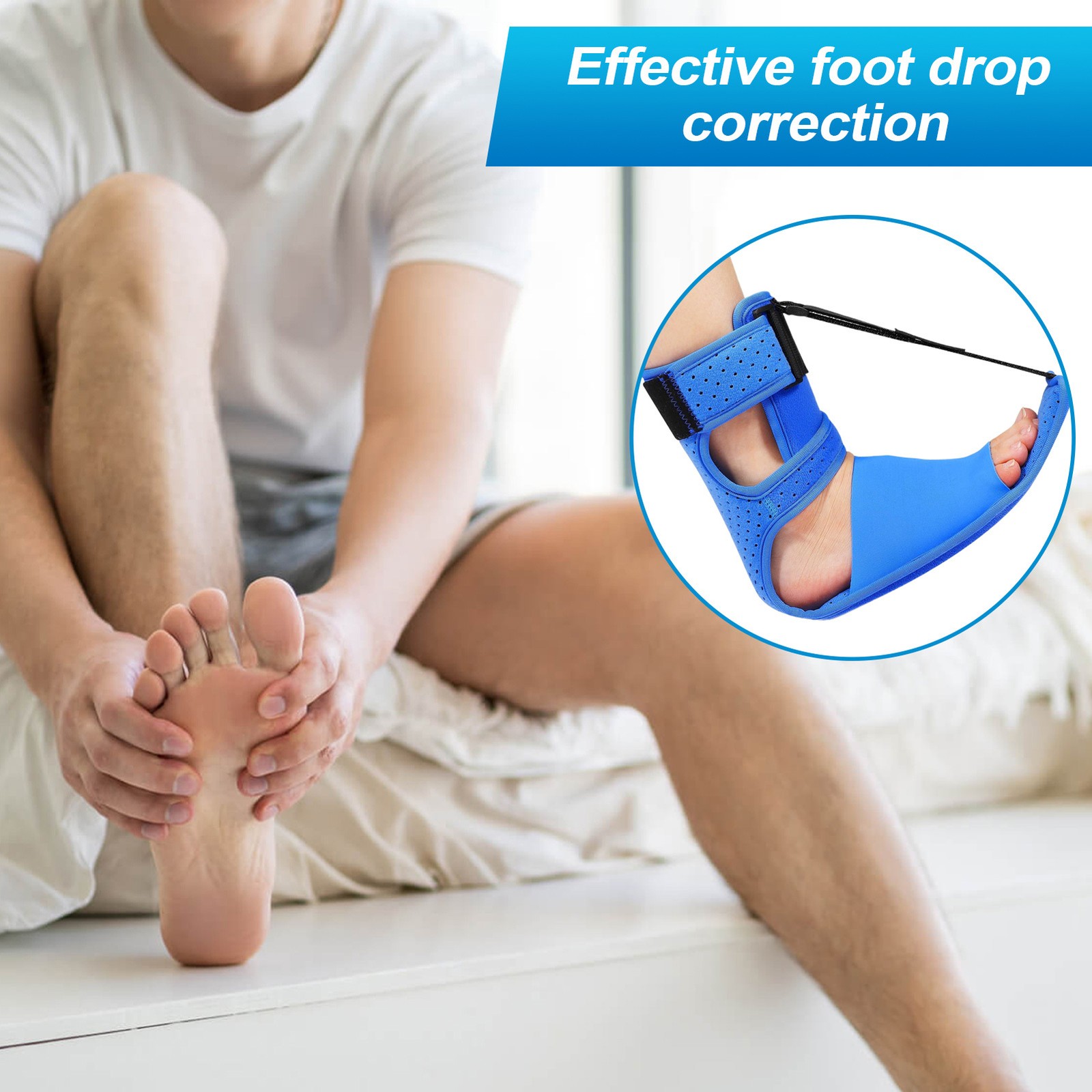 Plantar Fasciitis Night Splint Drop Foot Pain Relief Ankle Brace Support Strap
