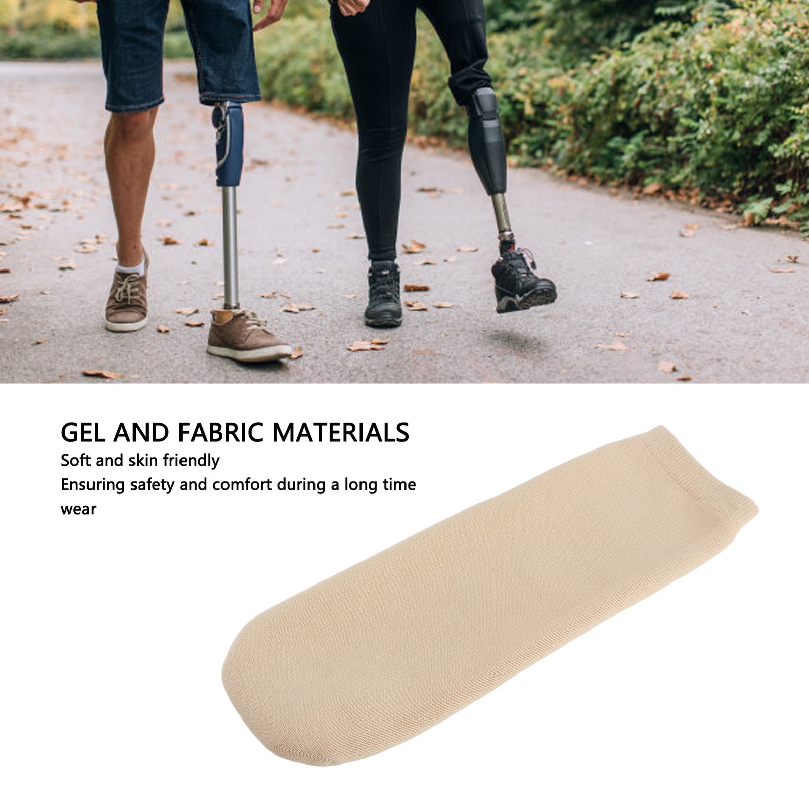 Prosthetic Stump Shrinker Below Knee High Elasticity Thickened Gel Prosthetic