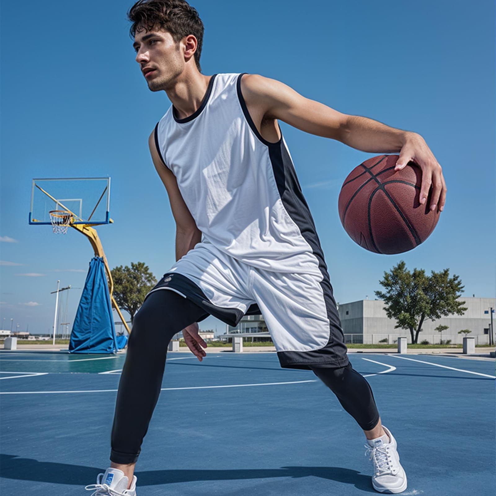 Compression Leg Sleeve, Basketball Leg Sleeve Full Length Sports Cycling Leg …