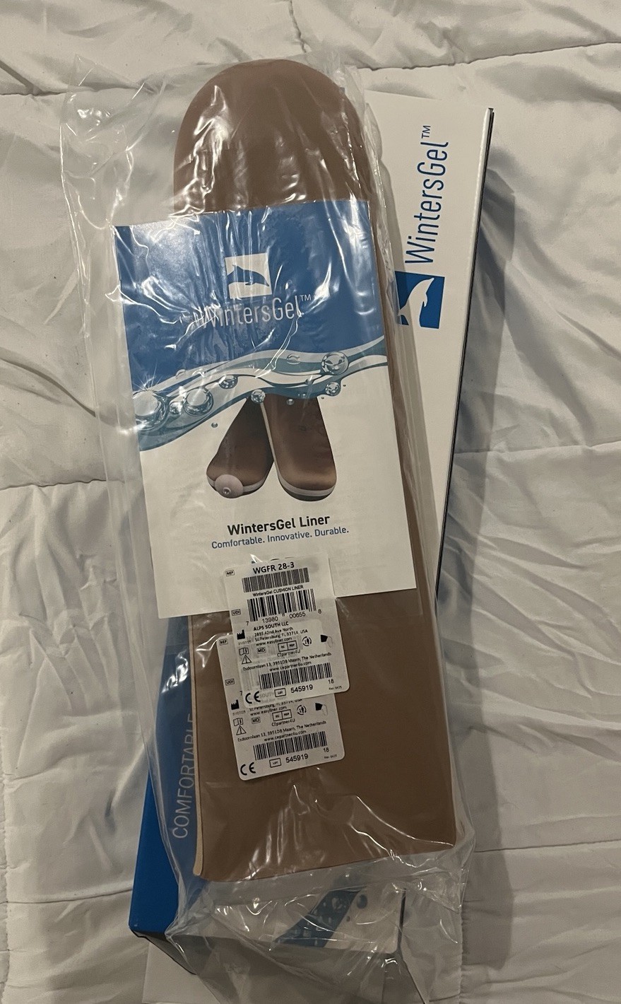 Alps Prosthetic Liner 28cm Cushion suction /soft gel 3mm