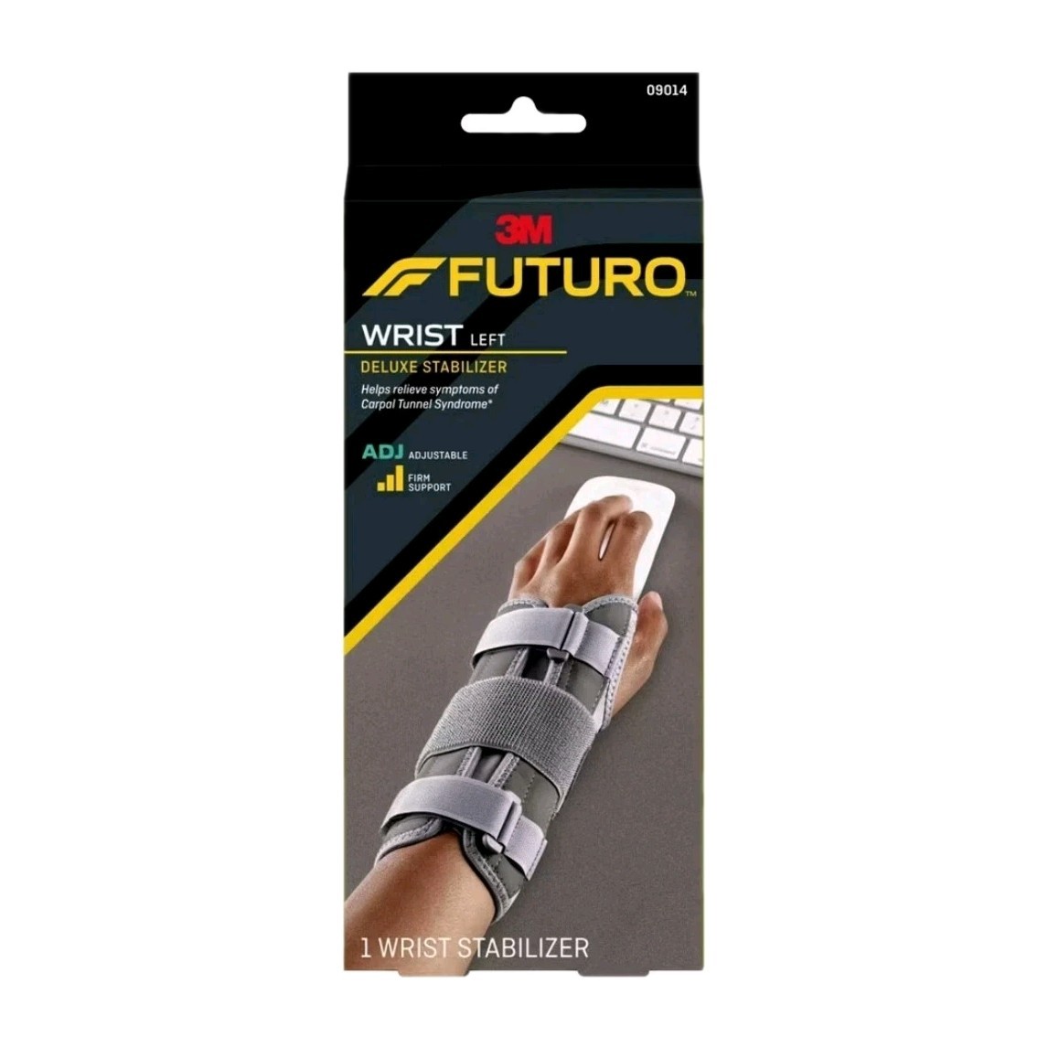 3M Futuro Wrist Deluxe Stabilizer LEFT Hand Adjustable Sizing Firm Support