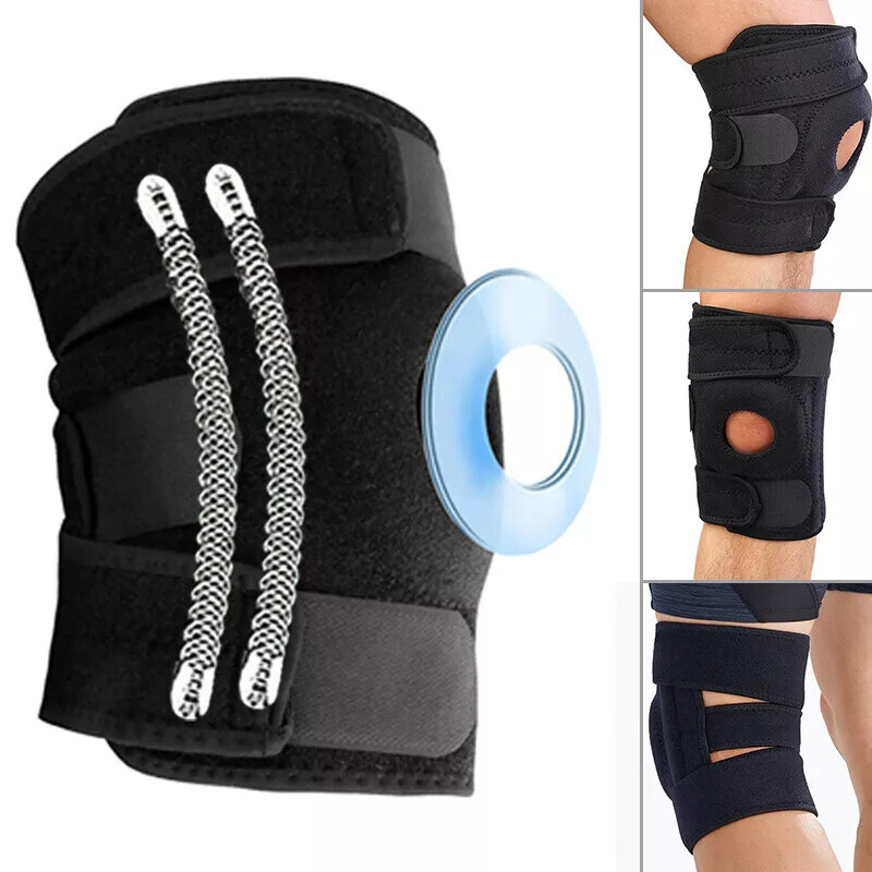 Patella Knee Compression Sleeve Brace Support Meniscus Pad Sports Gym Joint Pain