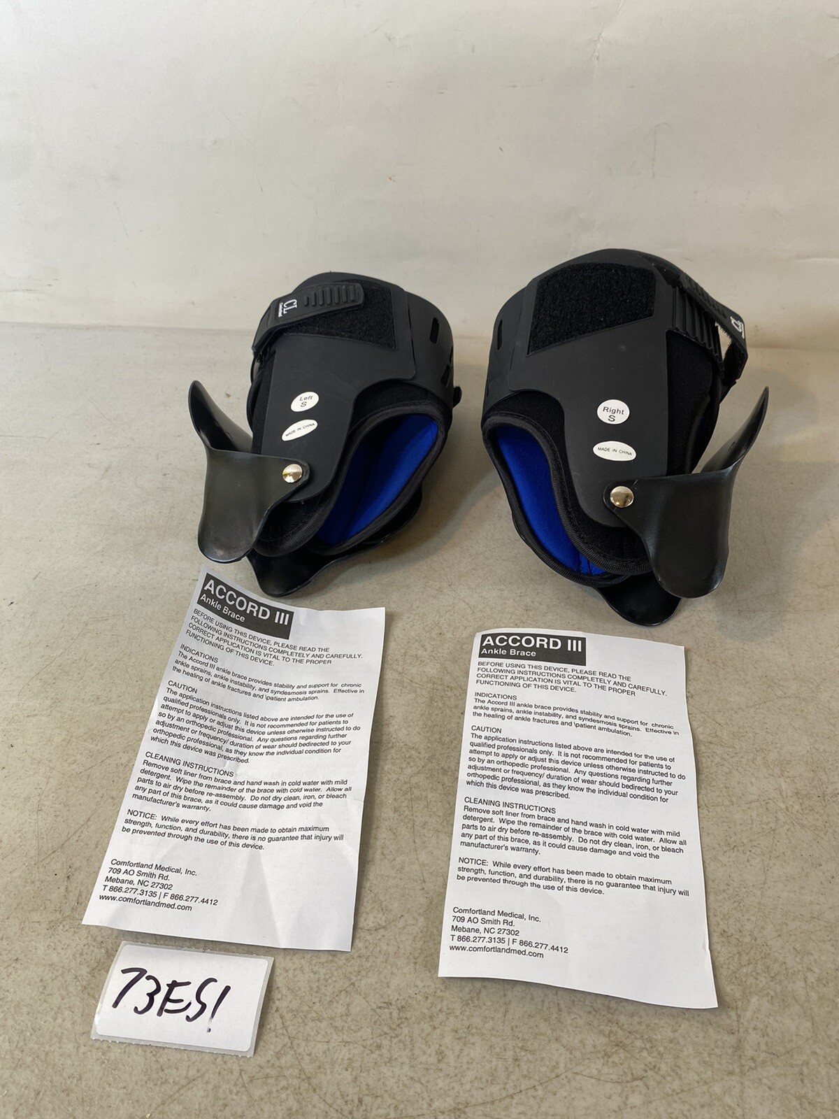 Ankle Brace Accord III Left And Right Small CL-301-2-L Cl-301-2-r New 73E51
