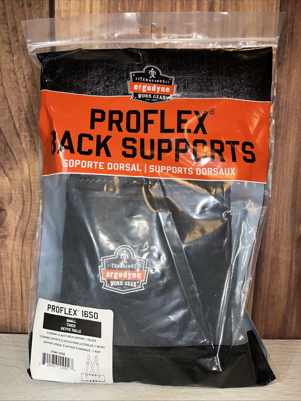 Ergodyne ProFlex 1650 Back Support Belt Econo Elastic Black Small 11092