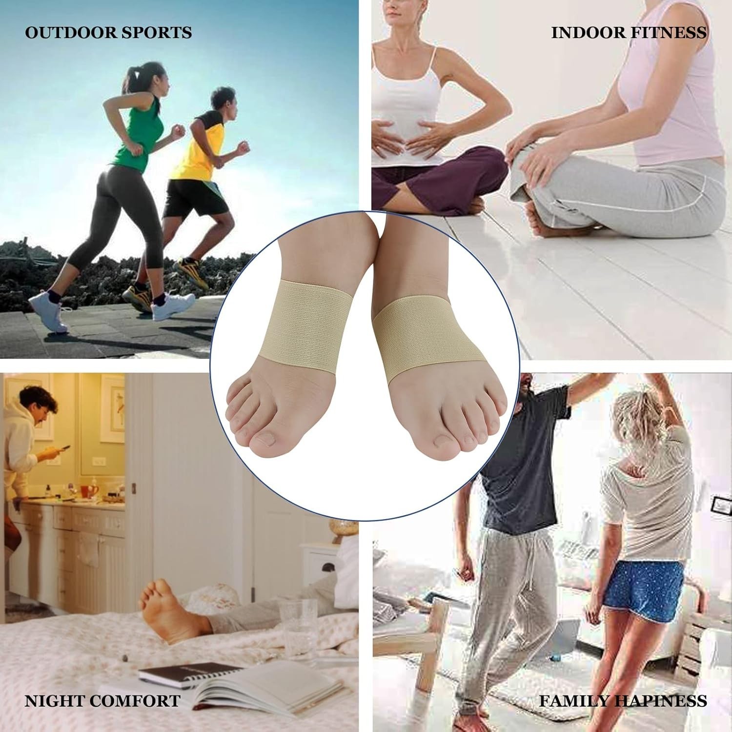 Copper Arch Support Sleeves (4PCS), Plantar Fasciitis Braces for Foot Care, F…