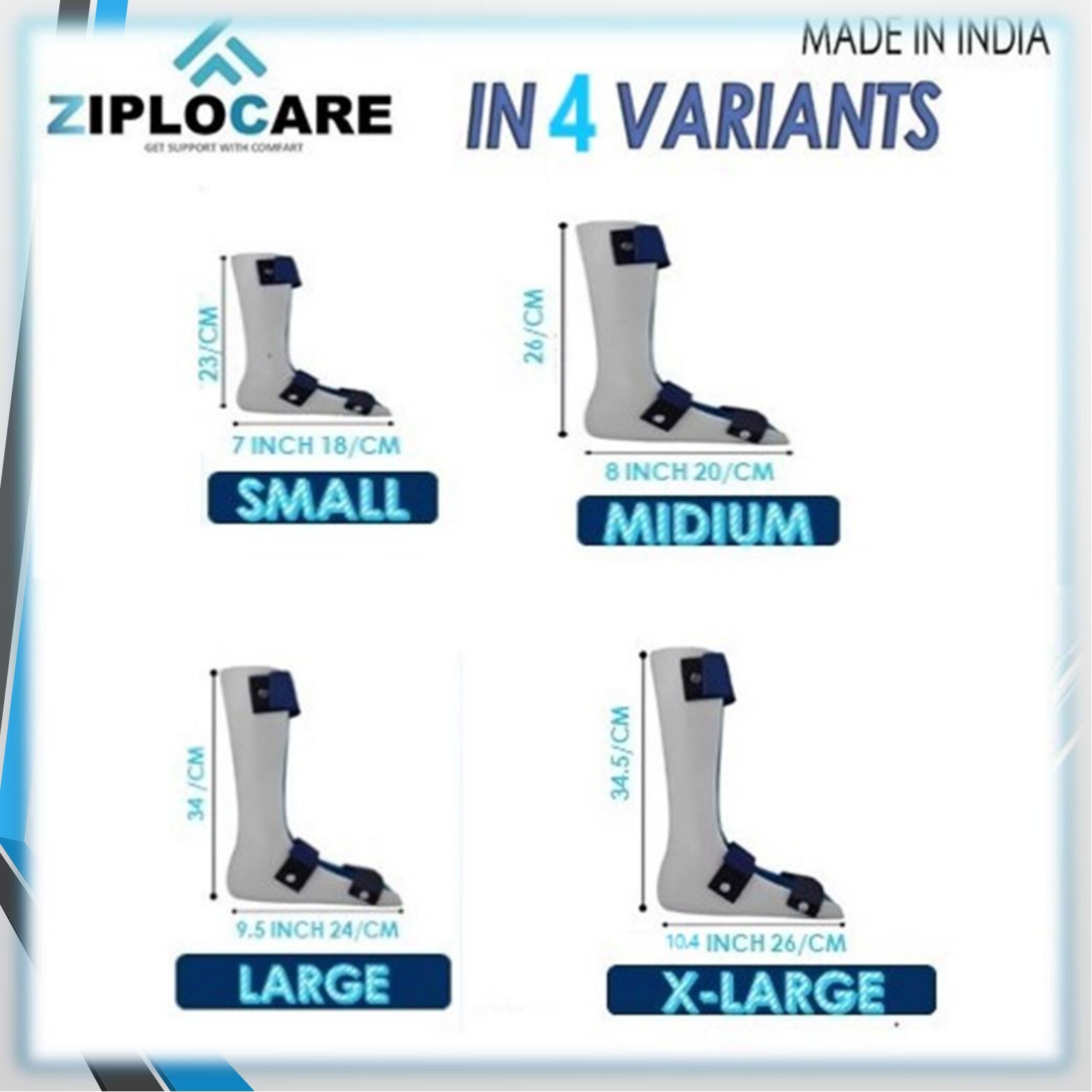 NHS Approved 3/4 AFO Ankle Foot Drop Support Brace Stabiliser Splint LEFT