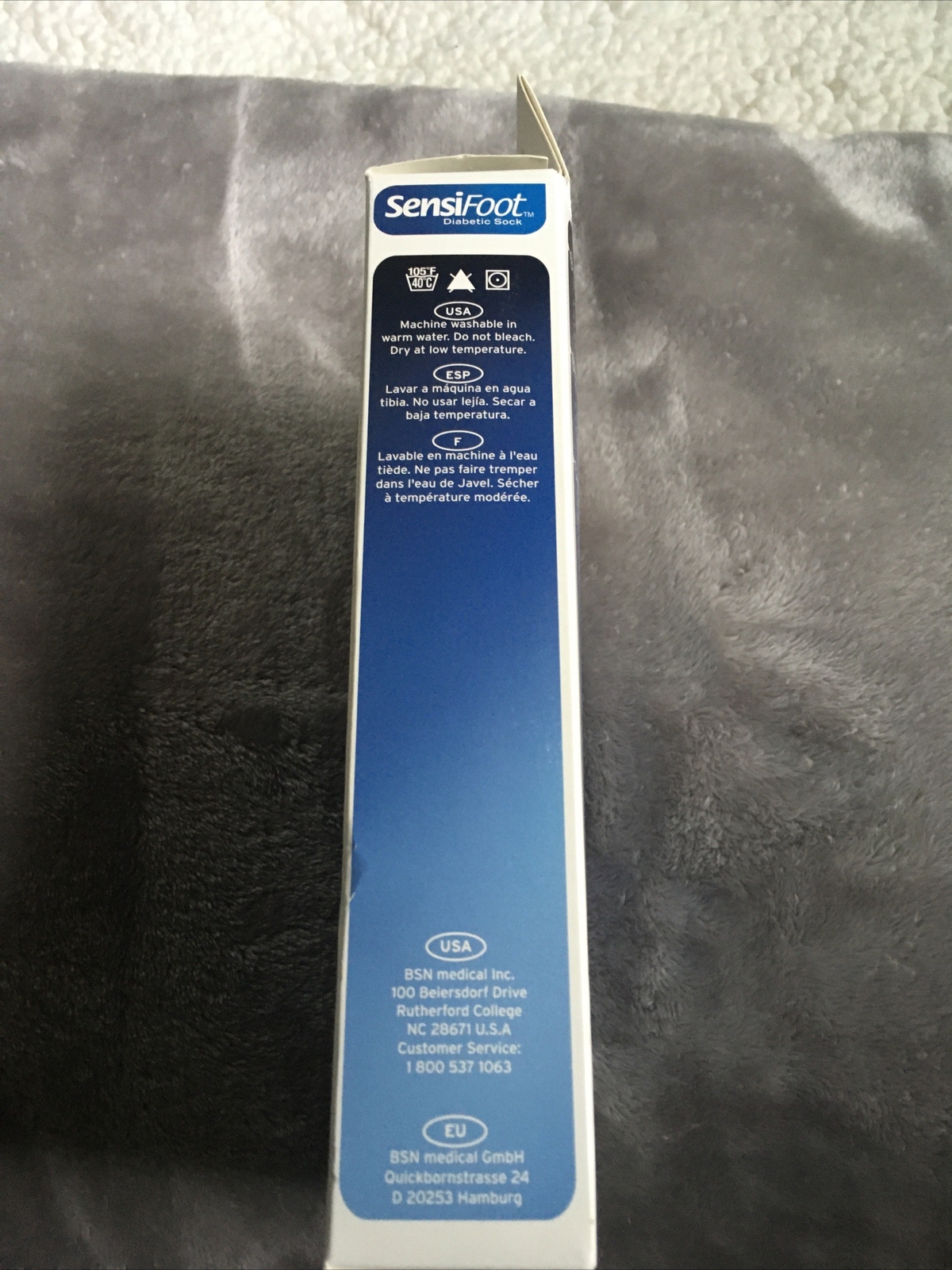 Jobst Sensifoot Diabetic Knee Socks Navy Large 8-15 mmhg Compression Support