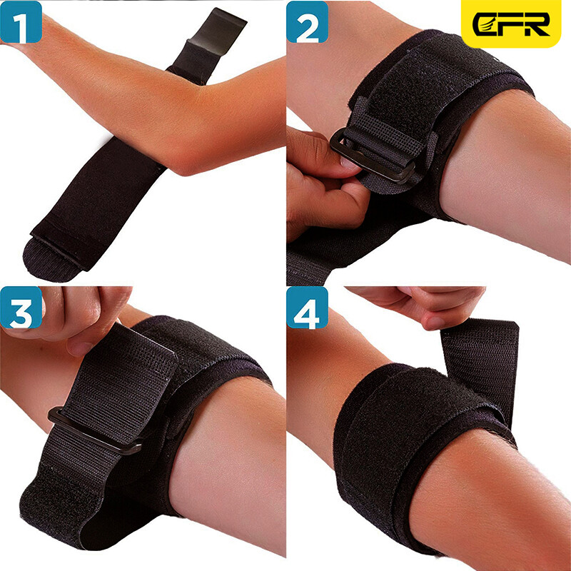 Elbow Support Strap Brace Pad Tennis Golfers Epicondylitis Clasp Protector Band
