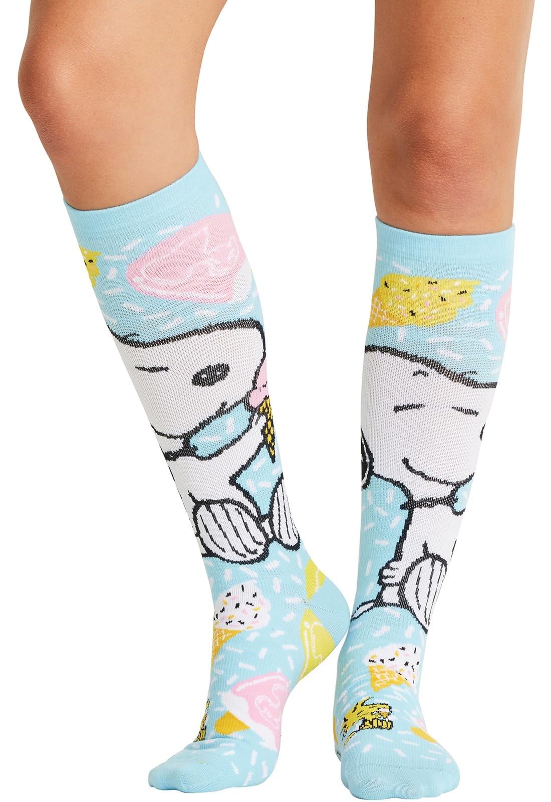 Tooniforms Women’s 10-15mmHg Compression Socks – Knee High Soft Knit Fun Prin…