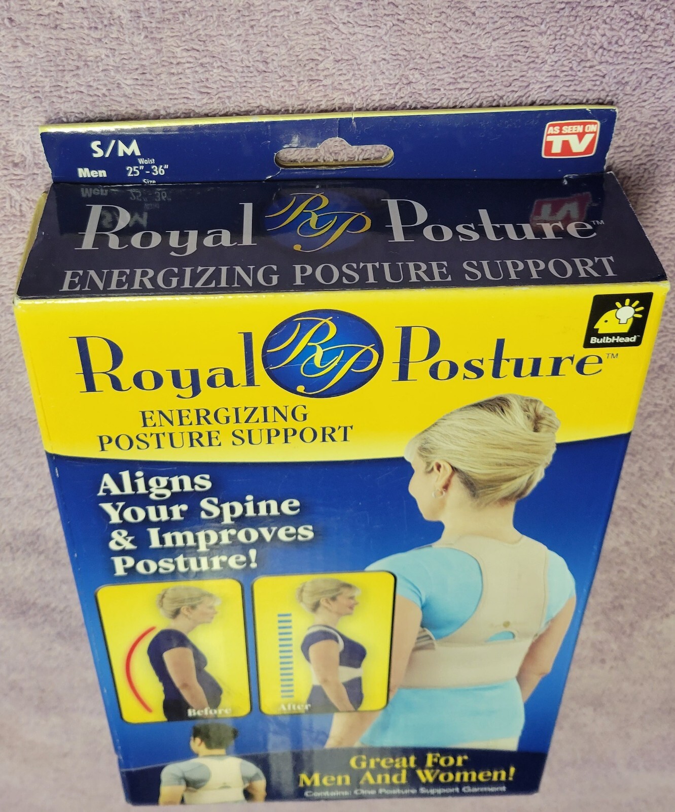 Royal Posture Corrector SM/Med Women/ Men Energizing Back and Spine Support NIB