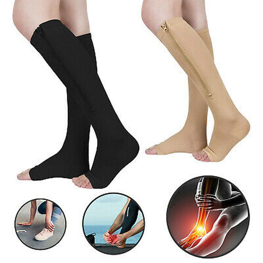 Zipper Medical Compression Socks – Premium Support Stockings for Men and Women