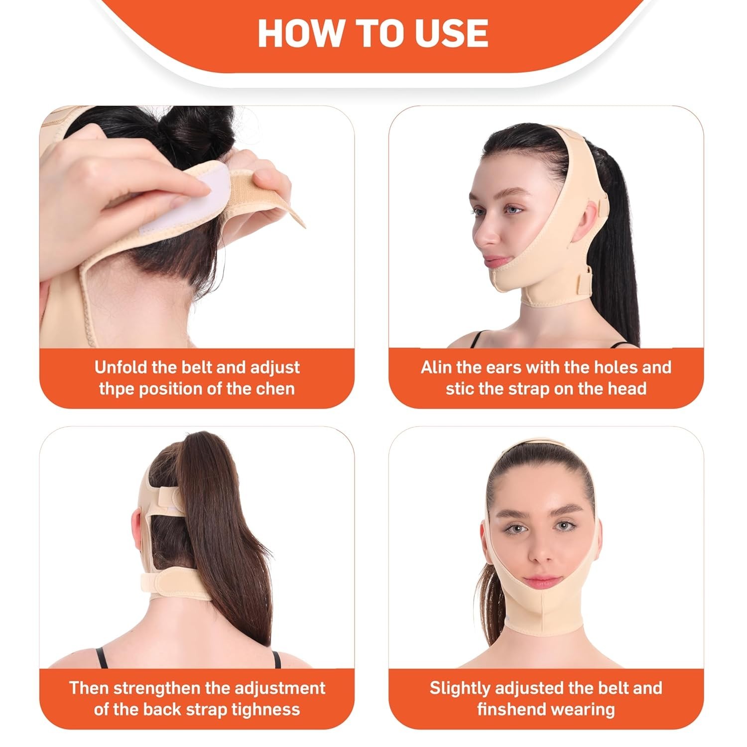 Comfortable Chin Lifting Wrap for Women – Machine Washable Post-Surgery Support