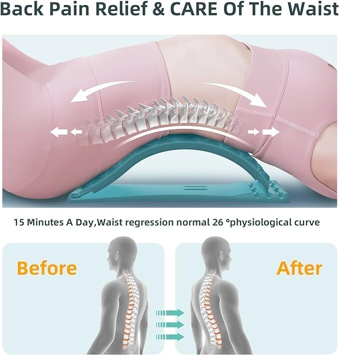 Adjustable Back Support Stretcher – Posture Correction – Lower Back Pain Relieve