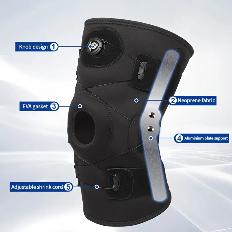Adjustable Knee Brace Patella With Gel Pads & Side Stabilizers Knee Protector