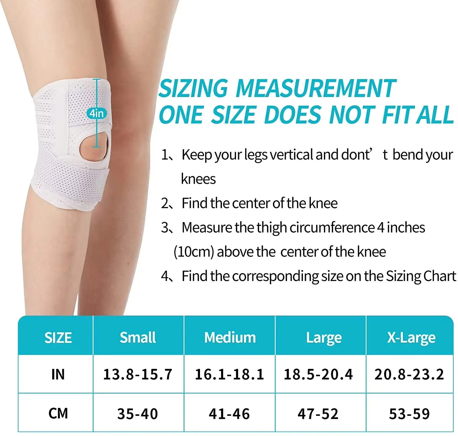 Knee Brace Compression Sleeve Joint Support Open Patella Stabilizer Wrap New