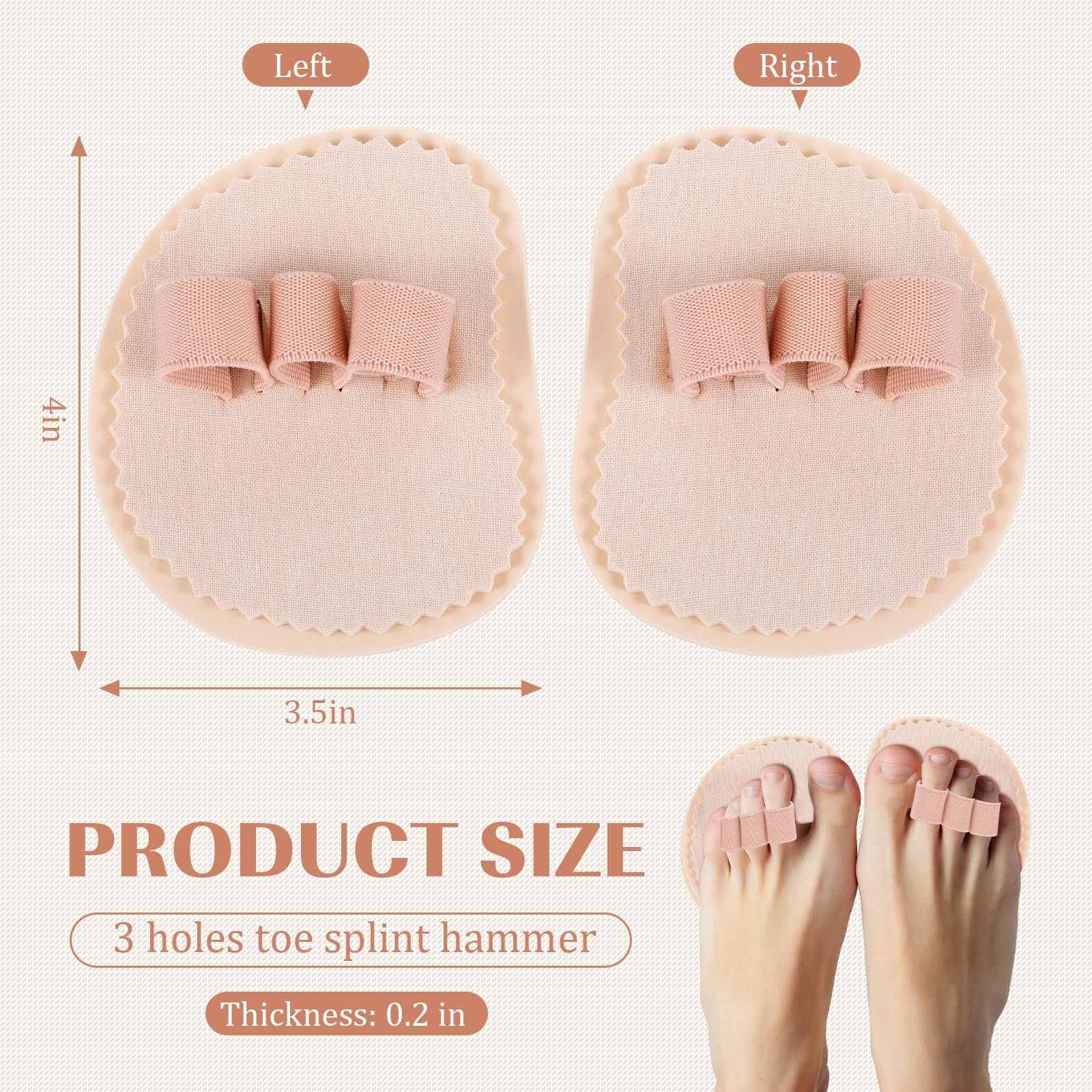 BBTO 2 Pieces Toe Splint Hammer Straightener Corrector with 3…