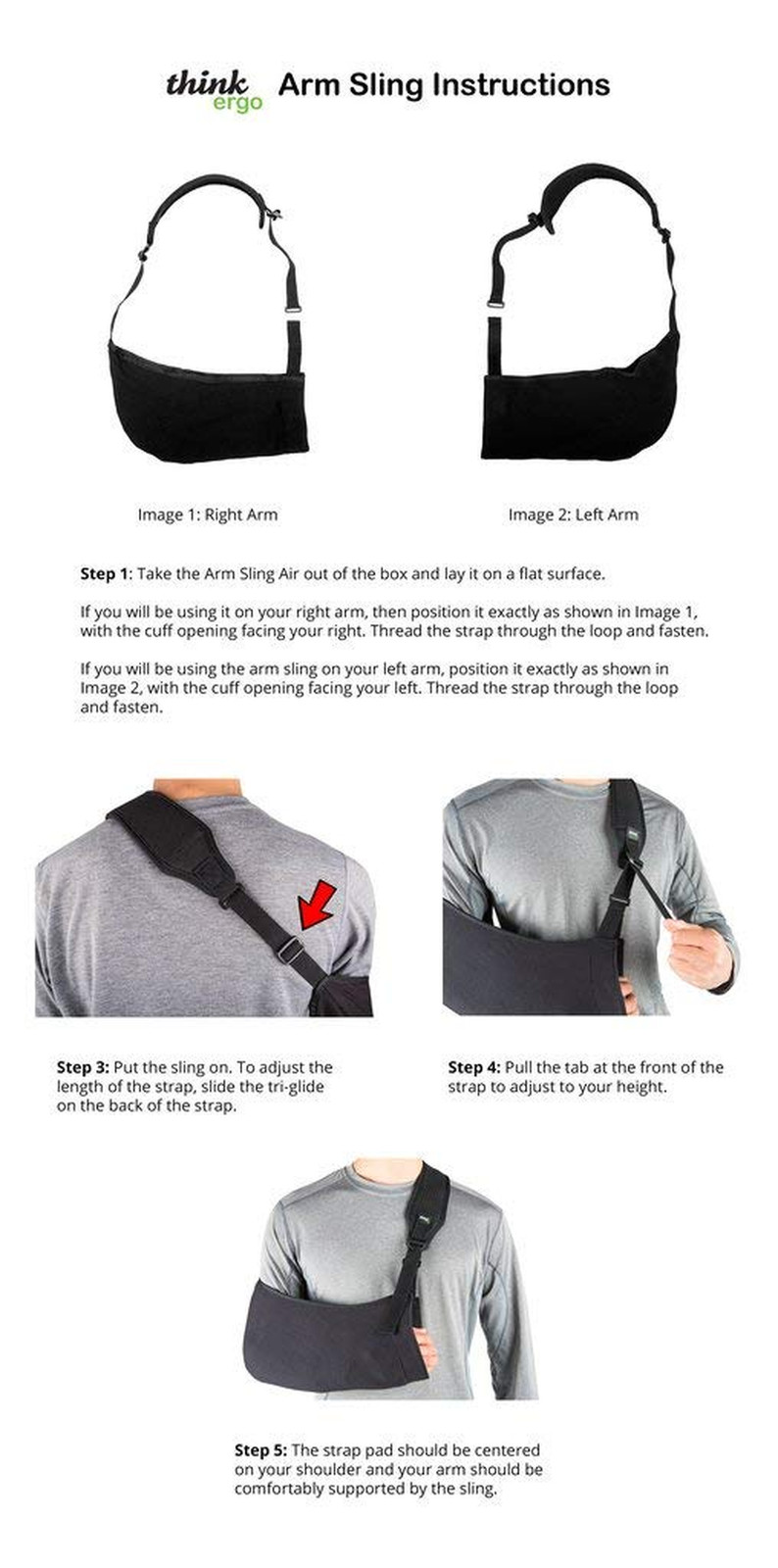 Arm Sling Air – Adjustable, Breathable Shoulder & Arm Support for Fractures, Rot