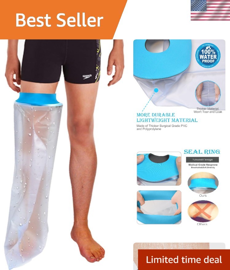 Cast Covers for Shower Leg Adult,Long Leg Cast/Wound Protector Waterproof | R…