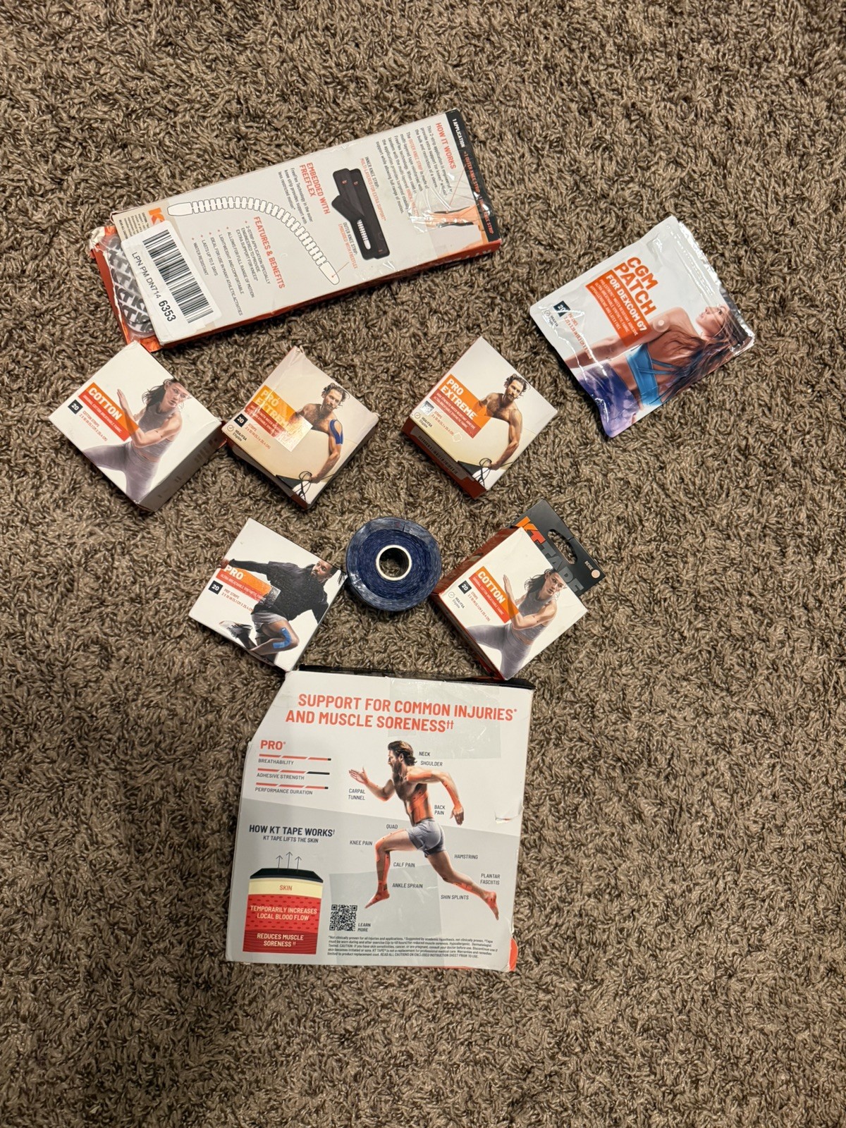 KT Tape & KT Health Lot – Kinesiology Tape, Blister & Foot Care Used 5% some new