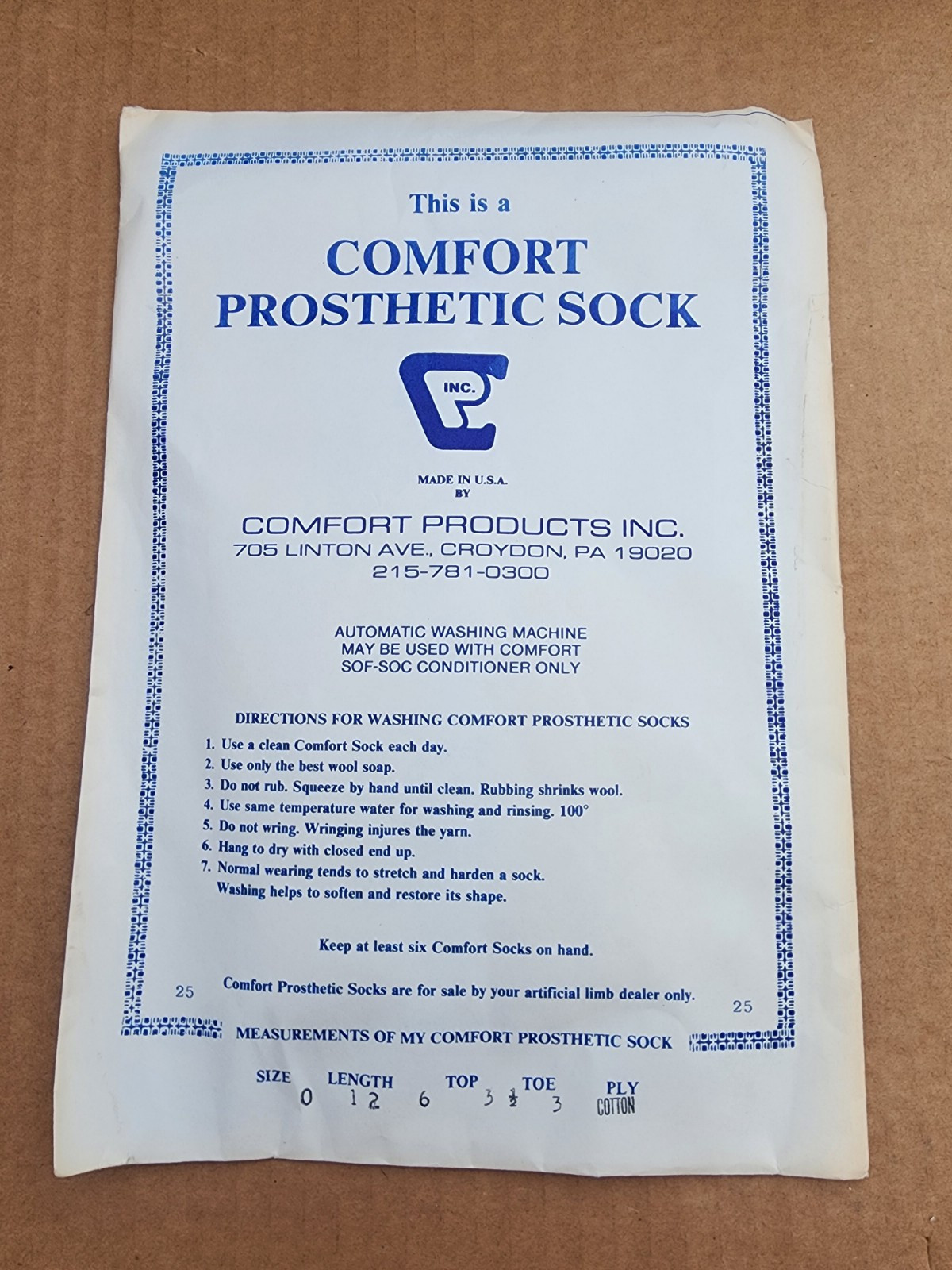 LOT of (66) BRAND NEW *COMFORT* Brand* Prosthetic Socks/Assorted Sizes