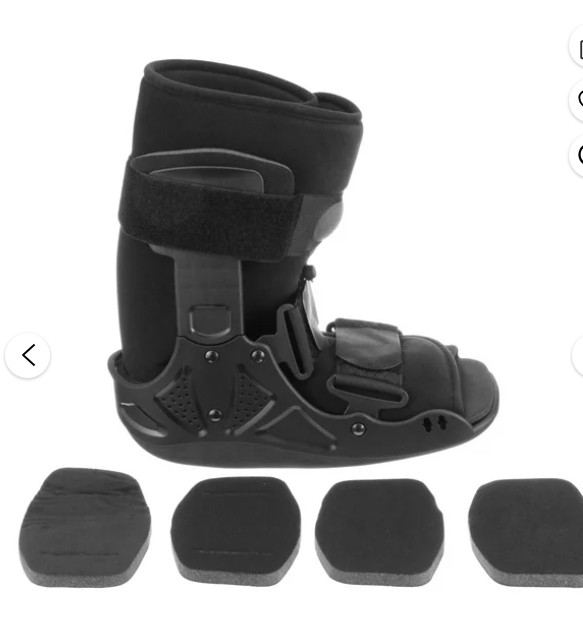 McKesson Black Air Walker Boot LARGE Hook and Loop for Either Foot 155-79-95525