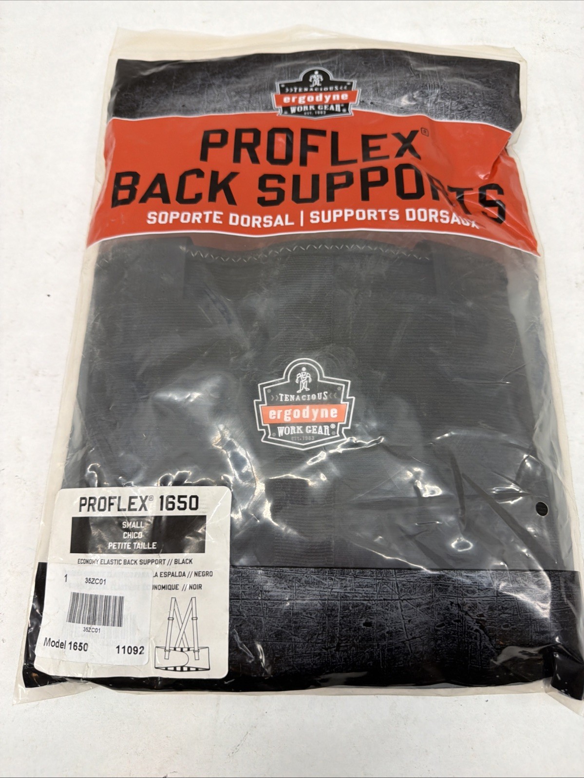 Ergodyne ProFlex 1650 Back Support Belt, 7.5″ Small (Pack of 1), 11092
