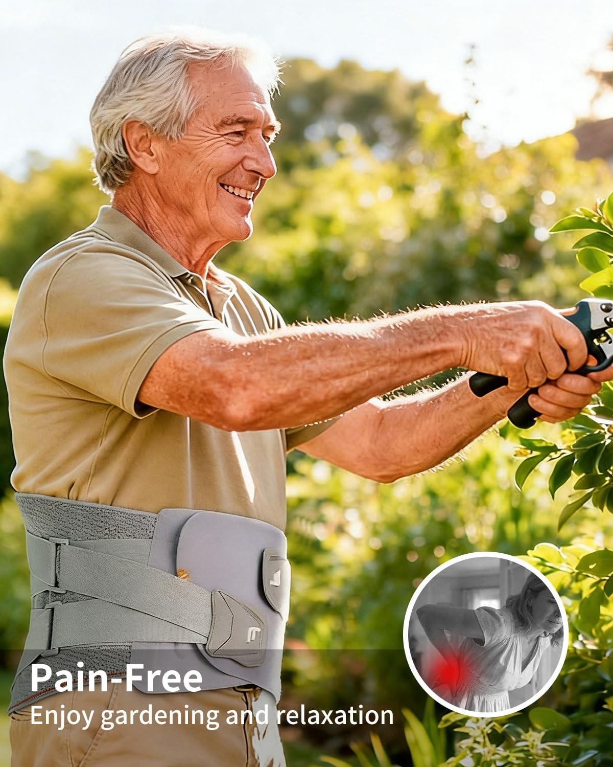 Ergonomic Back Brace for Lower Back Pain Relief | Heavy Duty Lumbar Support Belt